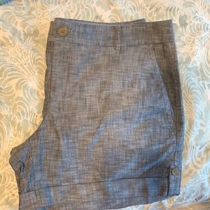 Lightweight navy cotton shorts - banana republic